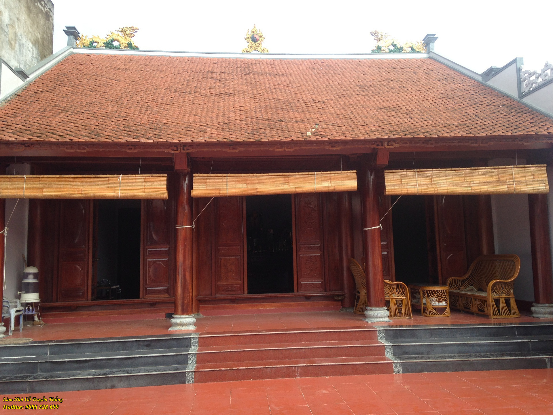 Mẫu Nhà Gỗ 3 Gian Đẹp - Nhà Gỗ Việt Xưa - Làm Nhà Gỗ Truyền Thống Tại Canh  Nậu Thạch Thất Hà Nội